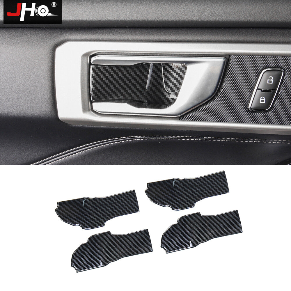 Carbon Fiber Car Inner Door Handle Bowl Panel Cover Trim for Ford Explorer 2020+