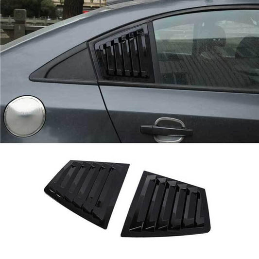 for Chevrolet for Cruze 2010-2016 Glossy Black Rear Quarter Window Louver Scoop Vent