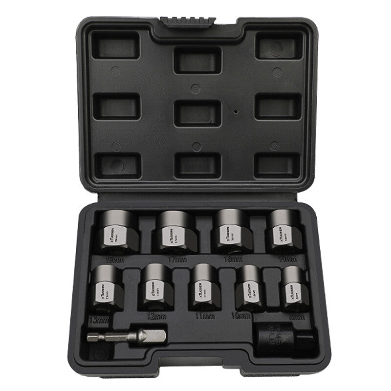 11Pcs Screw Extractor Remover Set Hex Head Multi-Spline Easy Out Bolt Extractor