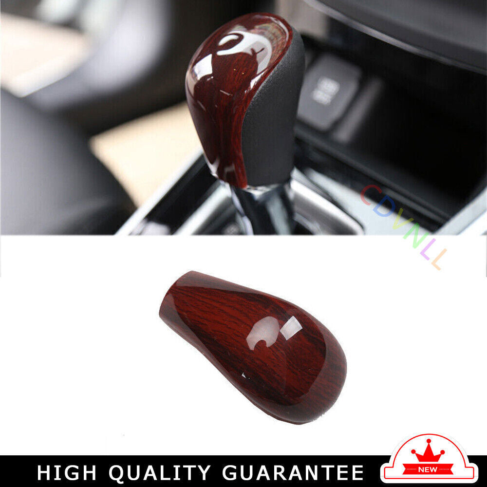 Gear Shift Knob Head Cover Trim Inner for Nissan Sentra 2013-2019 Red Wood Grain