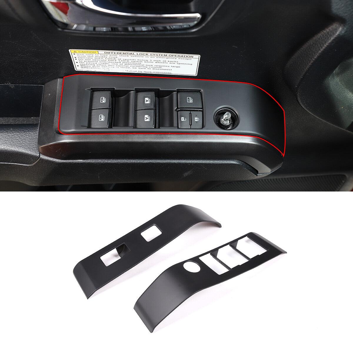 Red ABS air conditioner blade cover decoration suitable for Toyota Tacoma 2016-2022
