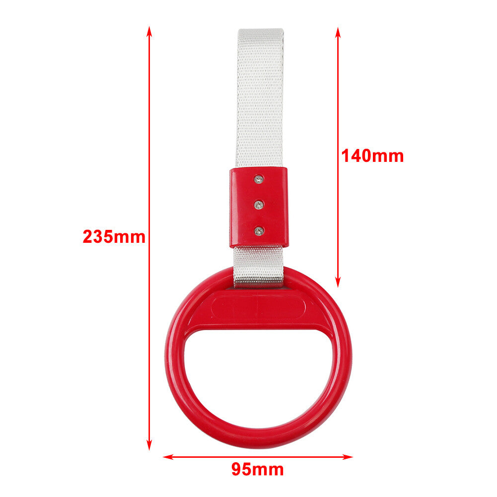 JDM Train Bus Handle Hand Strap Car Inter Styling Drift Charm Straps WhiteRed