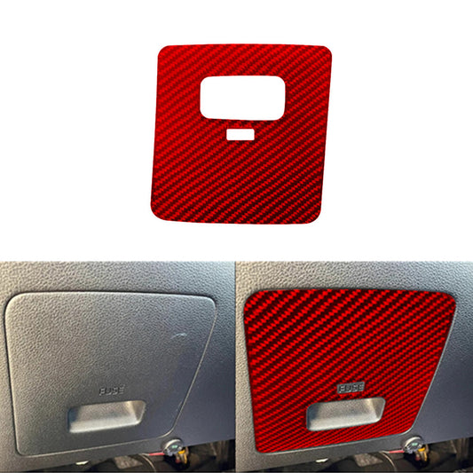 Red Carbon Fiber Fuse Box Cover Frame Trim Cover for Hyundai for Veloster JS 2019-22