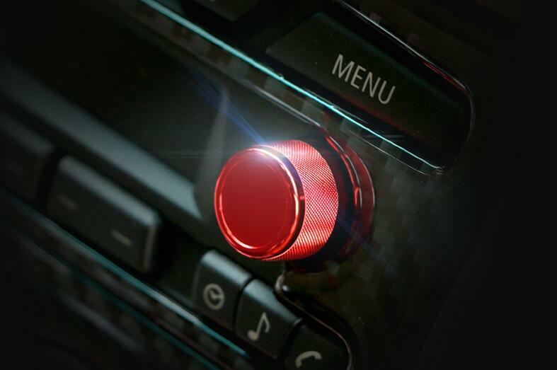 Red Aluminum Console AC Knob Ring Cover Trim Fit for BMW 3-Series E90 2005-2012