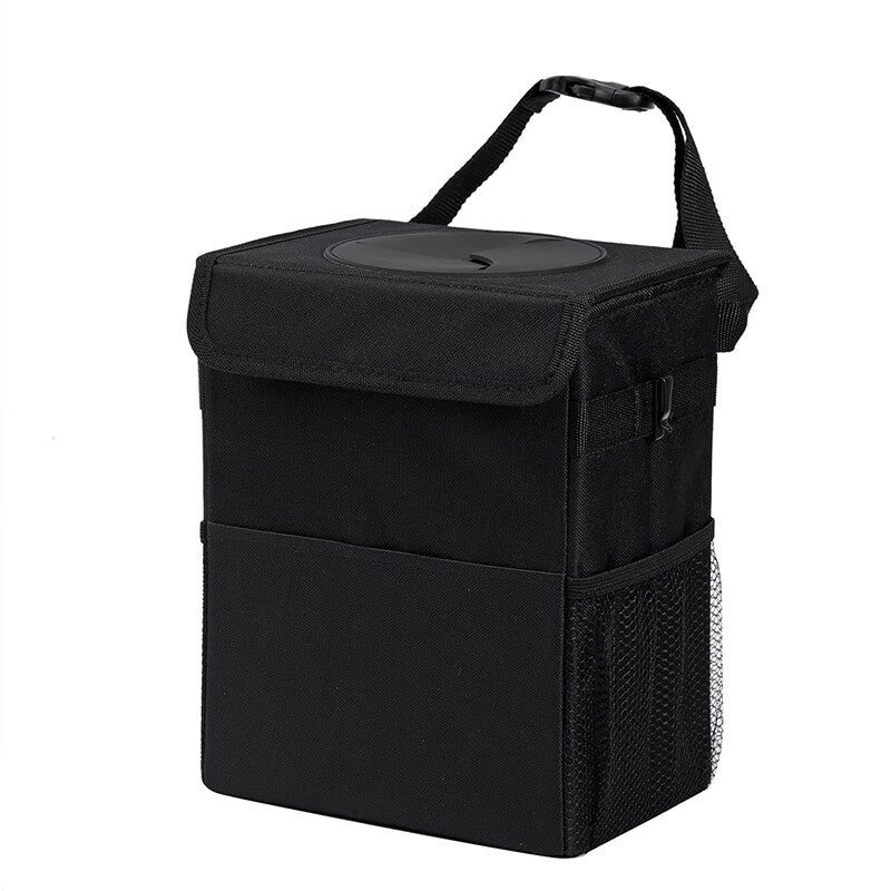 Car trash can with lid, waterproof and leak-proof, car trash can storage bag