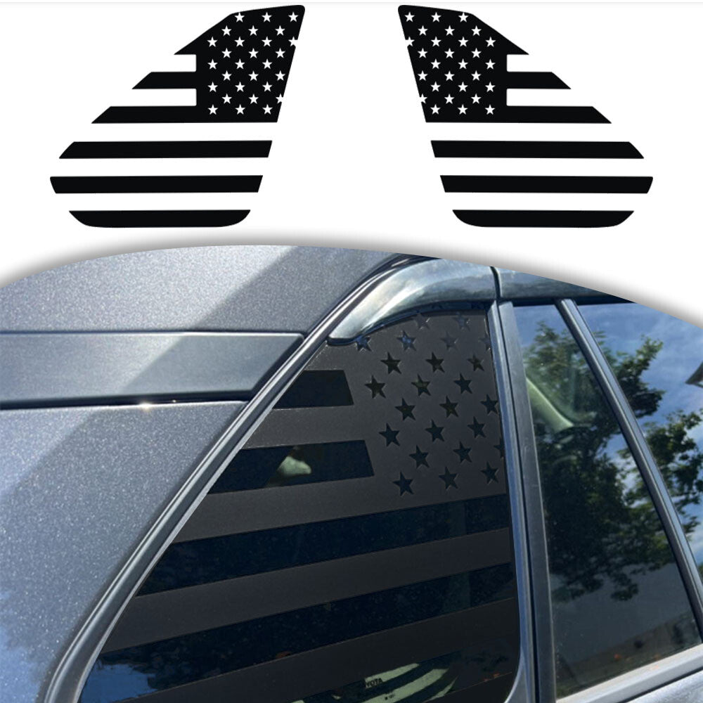 2pcs/set Flag PVC Sticker Rear Side Window Decal for Toyota Rav4 2019