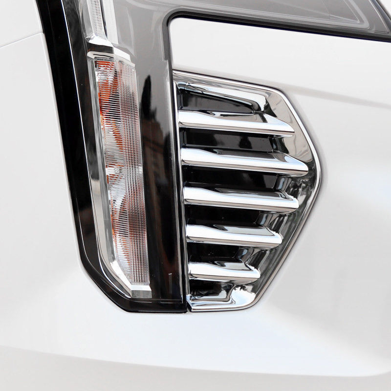 for Cadillac XT4 2019-23 Chrome Front Bumper Fog Light Lamp Grille Cover Trim 2P