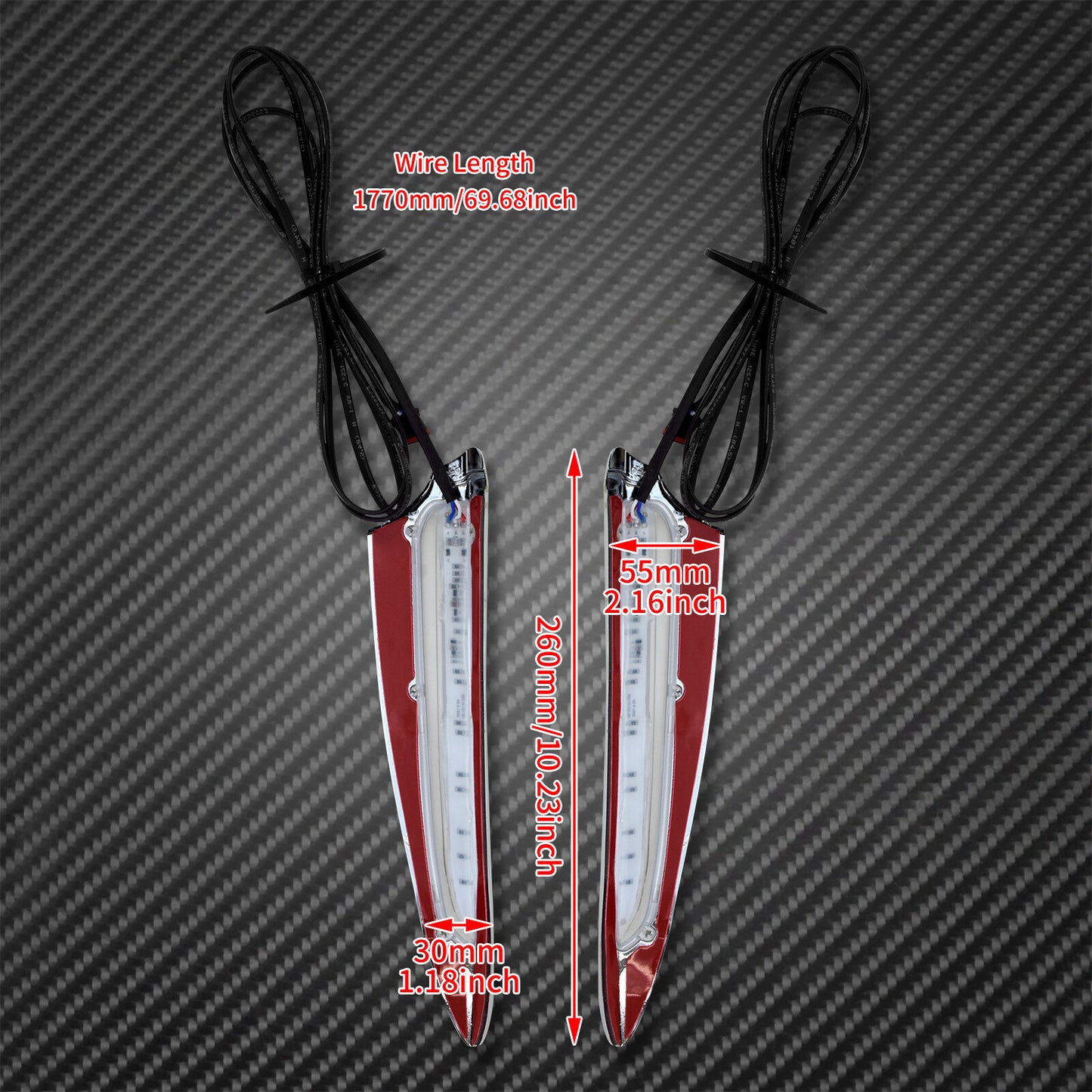 Chrome Front Vent Trim Light Running Turn Signal Fit for Honda Goldwing 2018-21