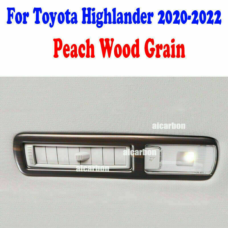Wood Grain Roof Rear Air Outlet Vent Cover Trim for Toyota Highlander 2020-2023