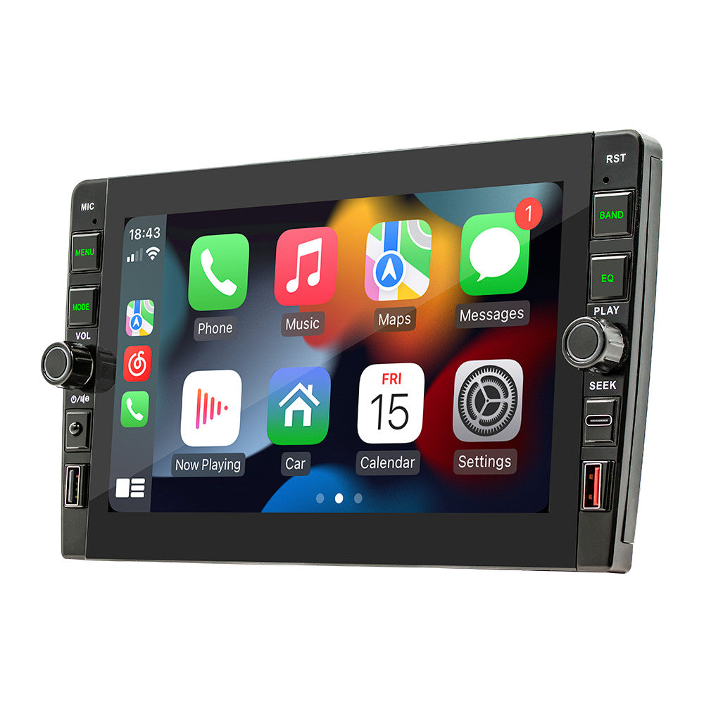 9in Double 2Din Car Stereo Radio Bluetooth For Carplay Android MP5 Player W/Cam