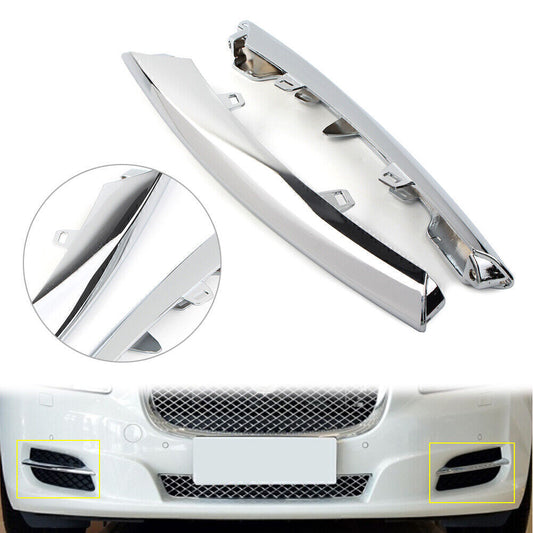 Pair Front Side Grille Chrome Molding Trim Left Right for JAGUAR XJ 2010-2015