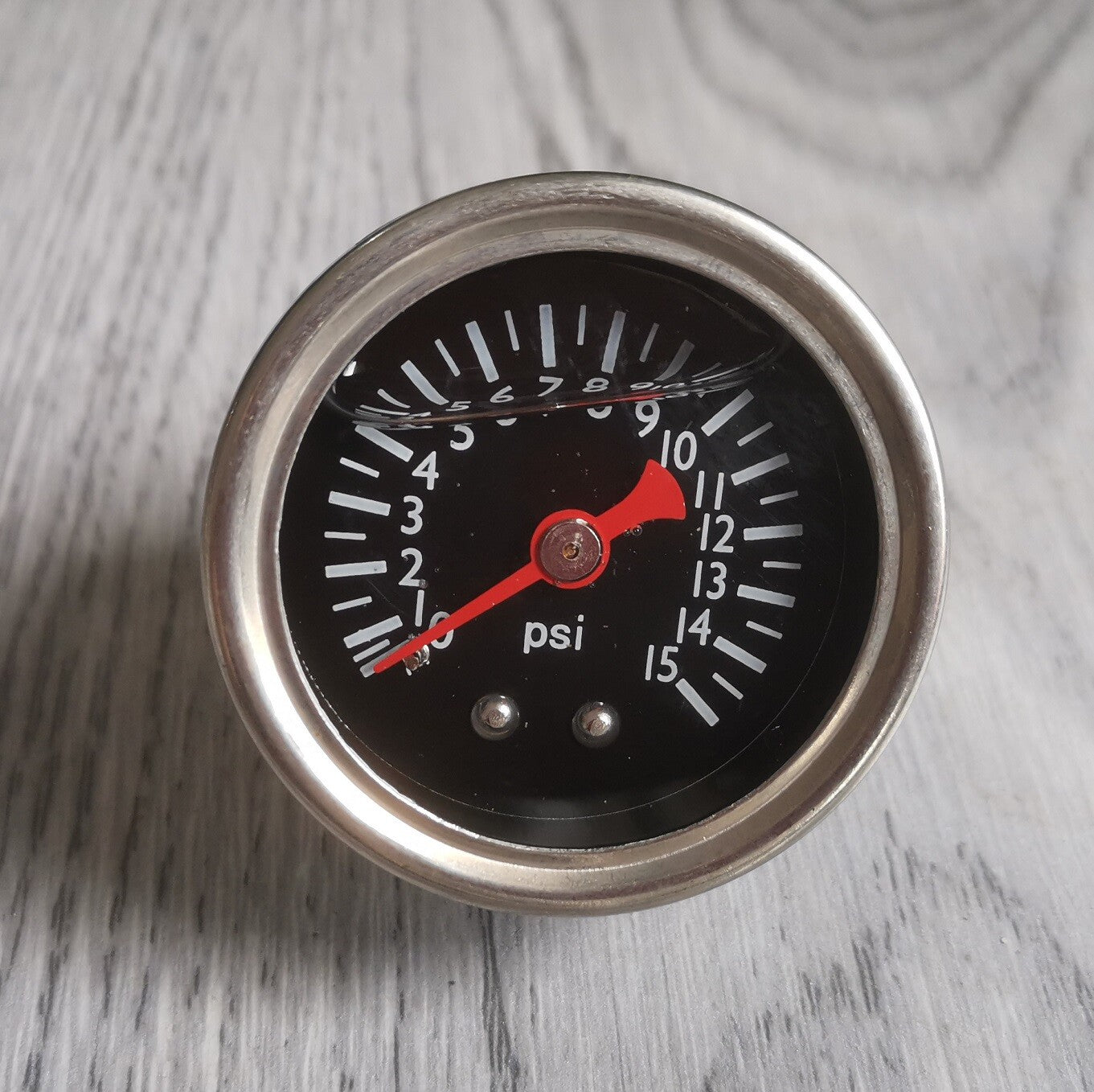 1.5 Dial Universal Fuel Pressure Gauge Liquid 0-15psi Pressure Gauge 1/8 NPT