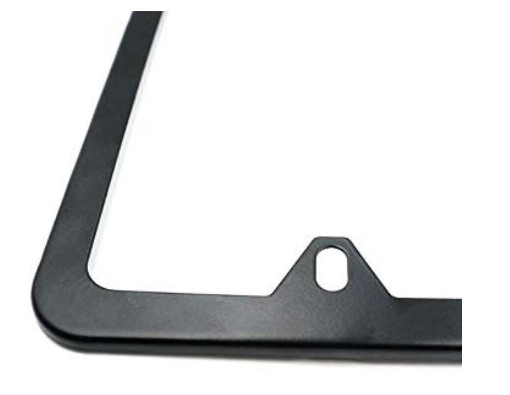 Car license plate frame cover cap, trunk ultra-thin metal black, suitable for VW .