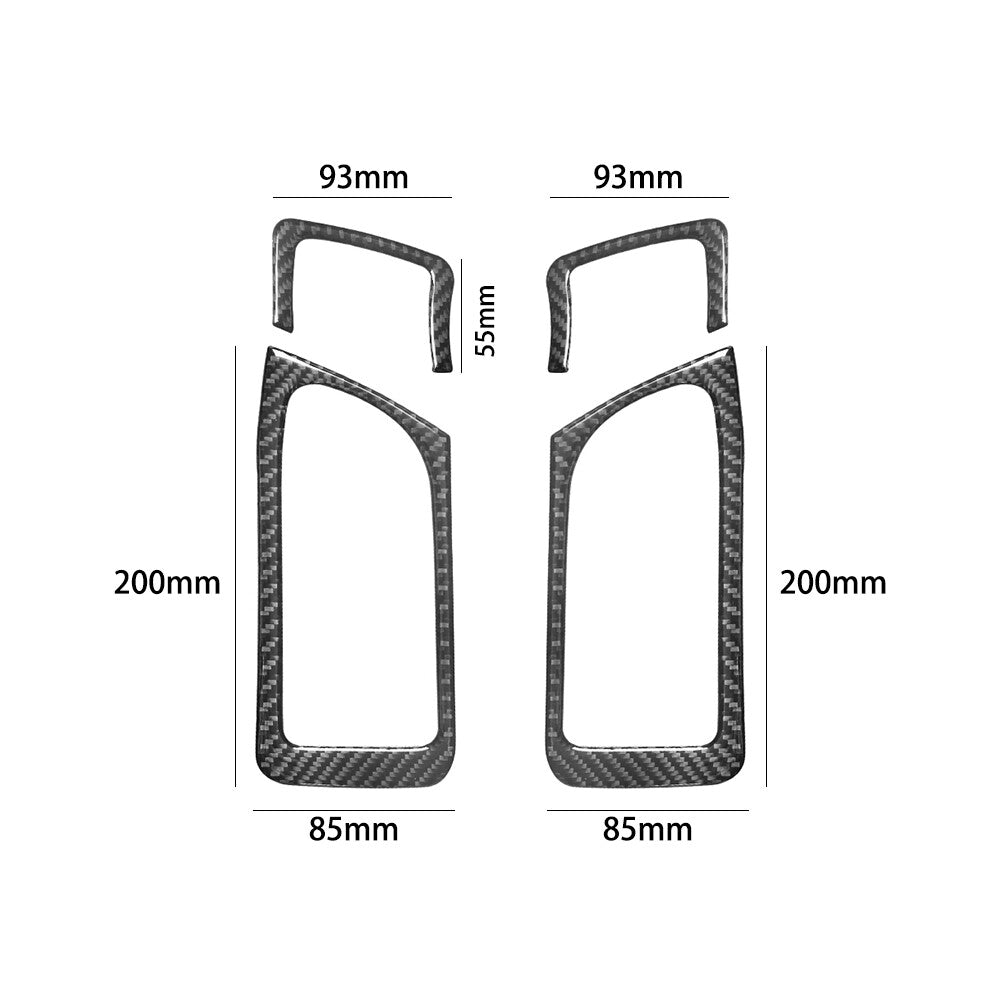 4Pcs Carbon Fiber Rear Door Handle Trim for Land Rover Discovery Sport 2015-2019