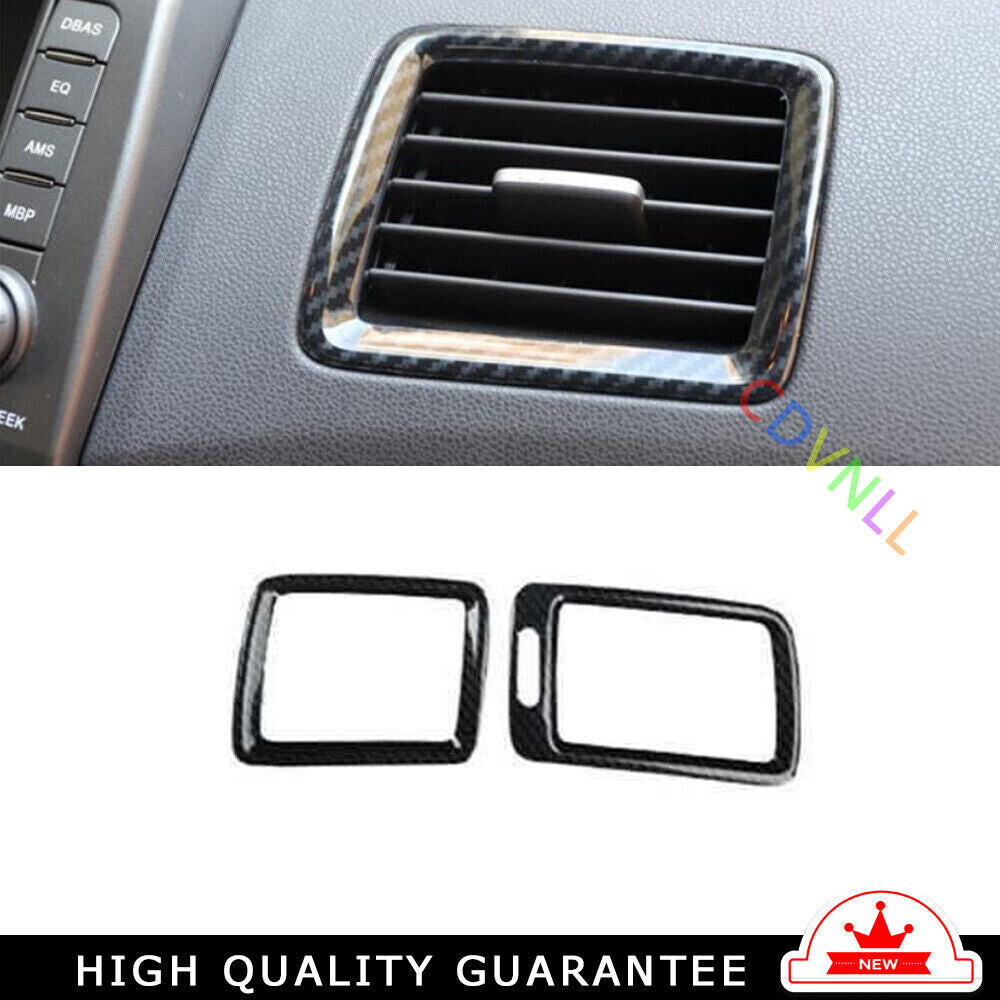 LR AC Air Outlet Vent Cover Trim 2 for Honda for Civic 8th 2006-2011 Carbon Fiber
