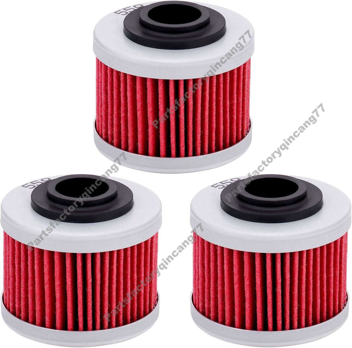 3 Pieces Oil Filter 420256452 for Can-Am DS450X Rally 200 Spyder GS RT SE5 SM5