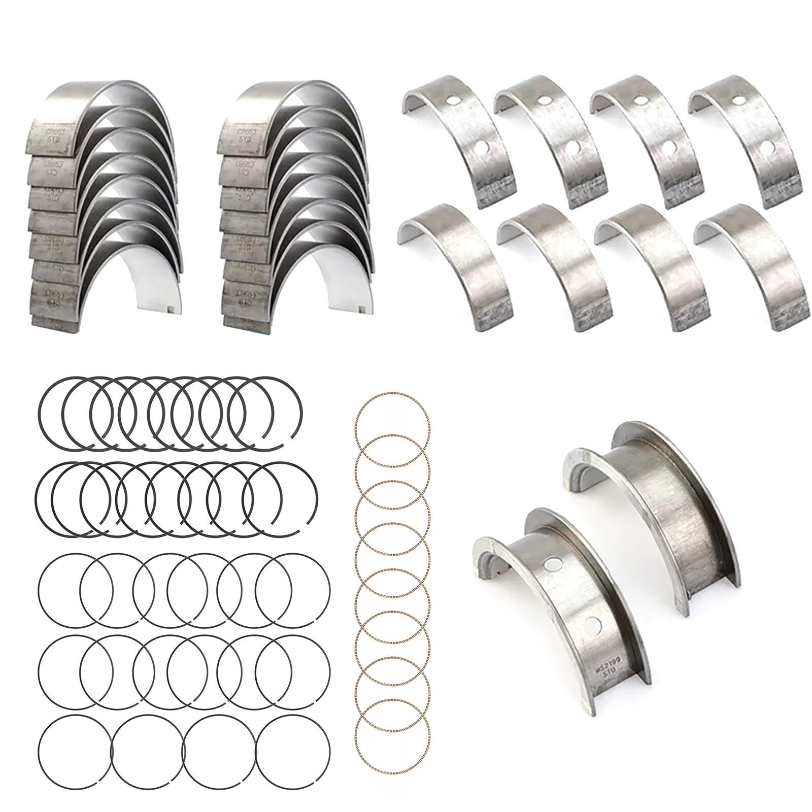 Main  Rod Bearings w/ Piston Rings 99-16 for CHEVY for GM LS Gen III IV New