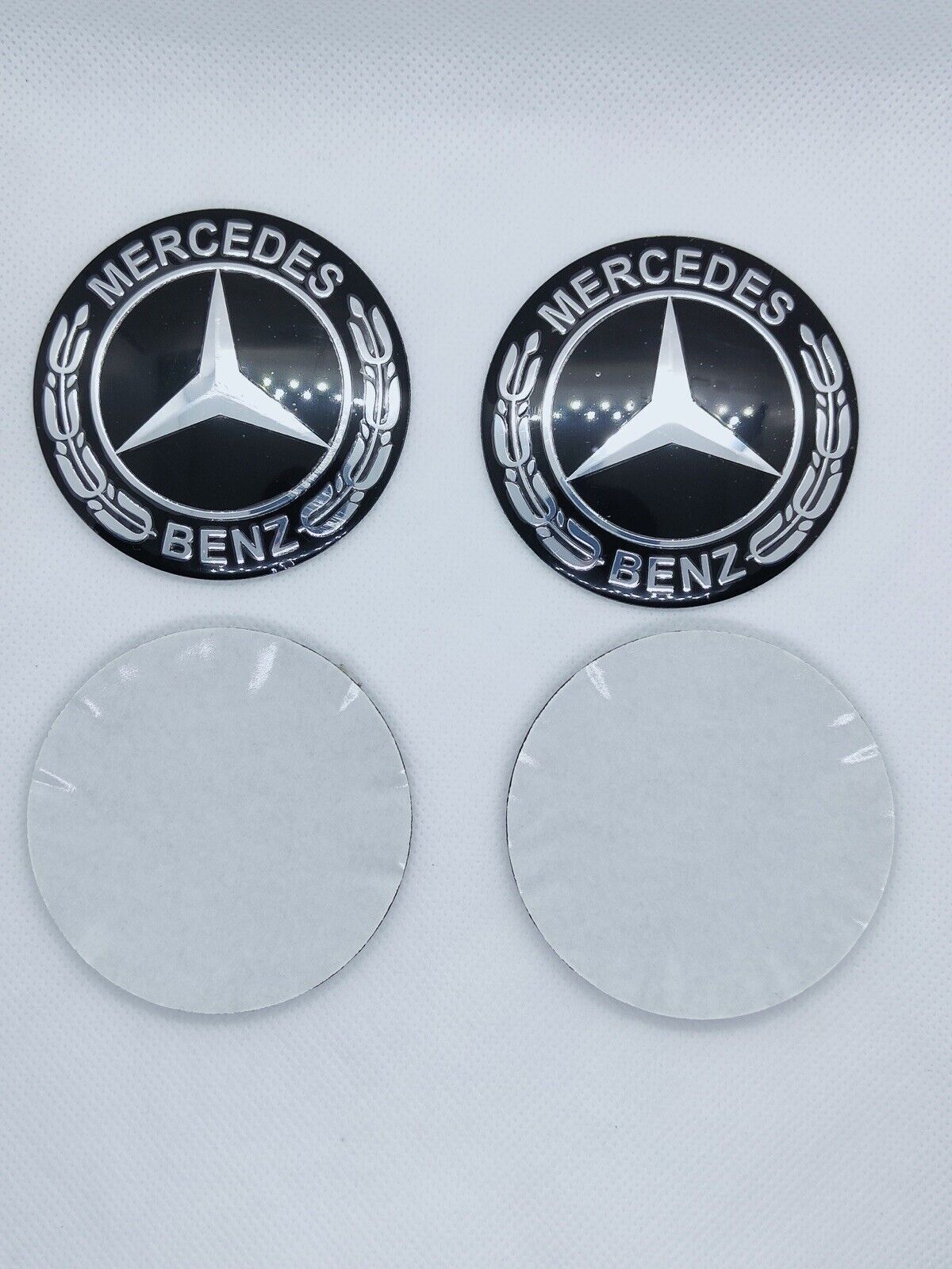 4 stickers for black Centre de Roue Moyeu wheel covers for Mercedes 65mm