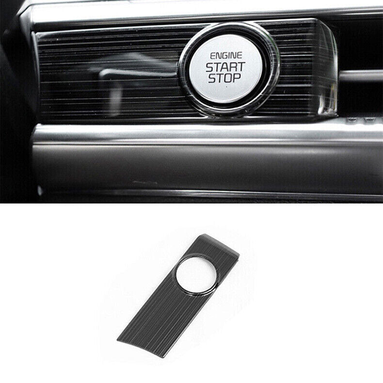 for Kia K5 2021-2023 Black Steel Start Stop Button Ignition Switch Cover Trim