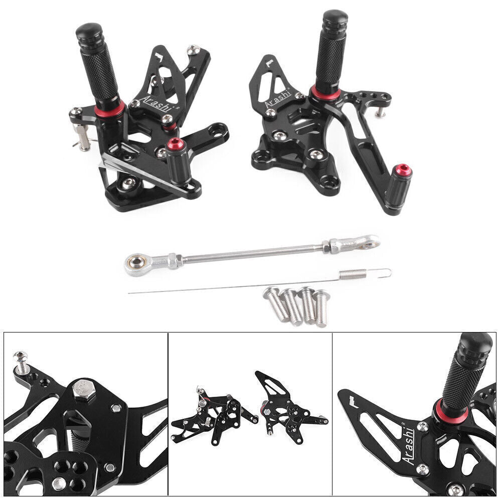 CNC Footrest Footpegs Rear Sets Aluminum Fit for Yamaha YZF R25 2014-2017 Pair