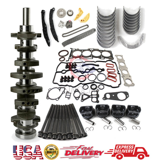G4KJ Engine Rebuild Overhaul Kit w/ Timing Chain Oil Pump Piston Set for Hyundai