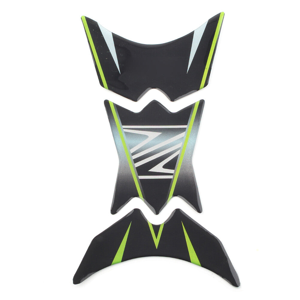 Motorcycle 3D Tank Pad Protector Decal Sticker for Kawasaki Z1000 Green