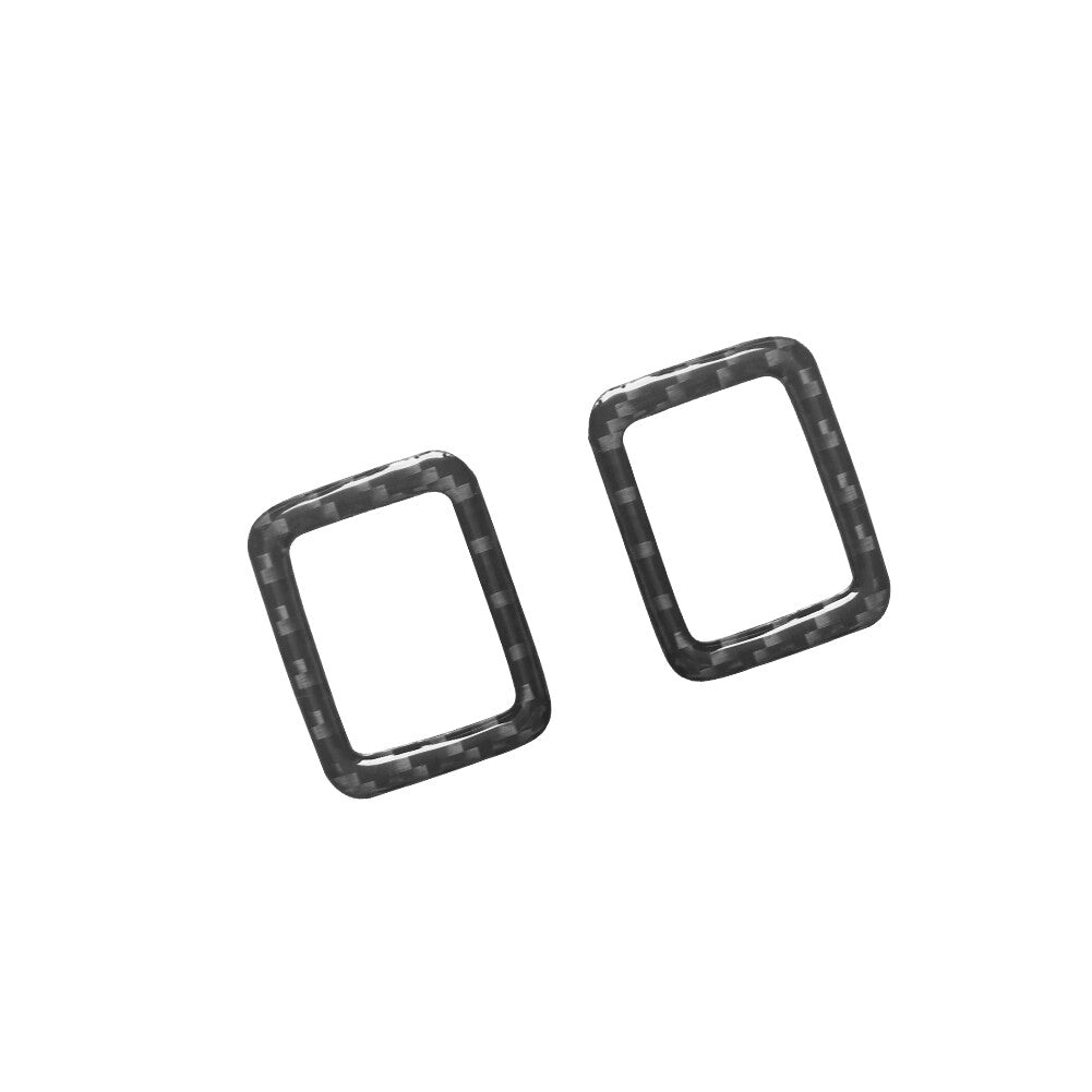 2x Carbon Fiber Door Lock Trim for Land Rover Discovery Sport 2015-2019