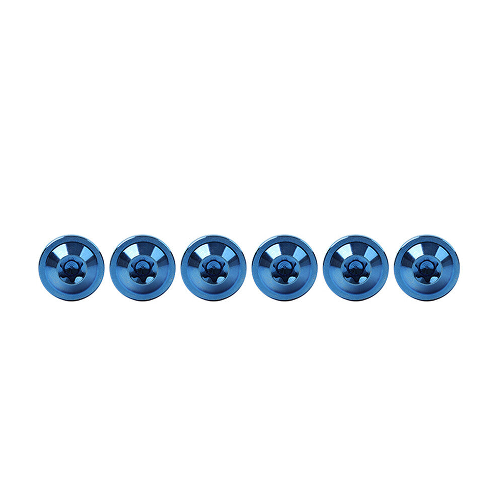 6pcs Alloy Bolts Truss Torx Head Screws M6x15mm For Motorcycle Blue
