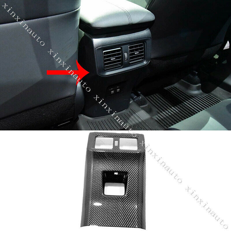 Carbon Fiber Rear Air Conditioning Exhaust Panel Cover for Toyota RAV4 2019-2022