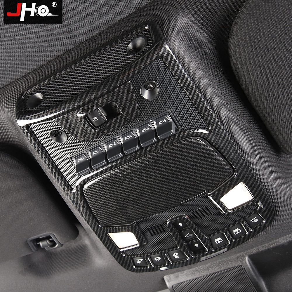 Carbon Fiber Interior Front Reading Light Frame Cover for Ford F150 2015-2019