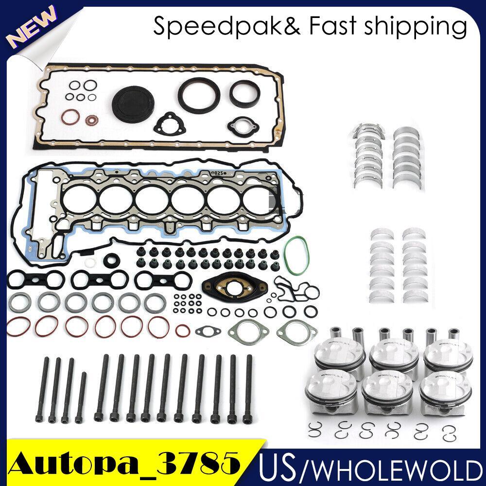 Engine Overhaul Pistons Seals Kit 11:1 Fits for BMW 525i Z4 E90 E60 E89 N52B25