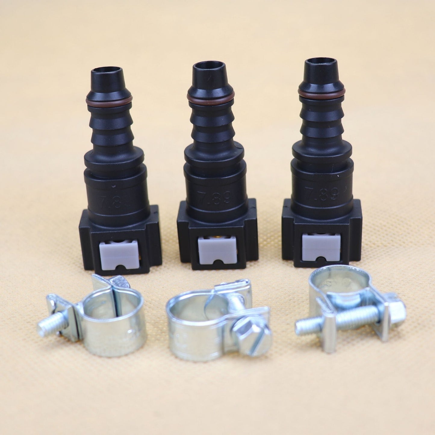 3-Piece Pack 7.89mm SAE5/16-inch Nylon Fuel Line Quick Connector Release Hose Disconnect Hose