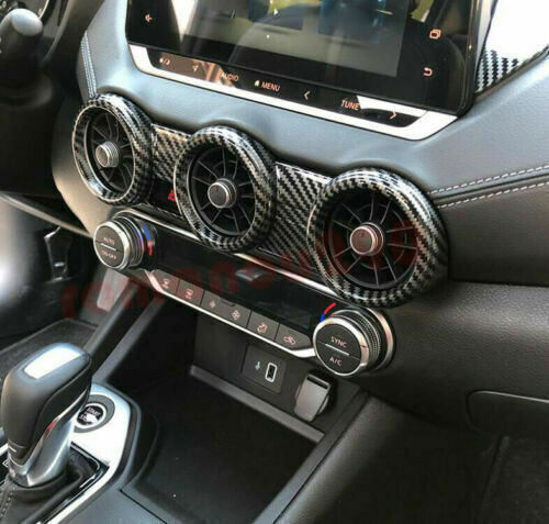 Carbon Fiber Inner Center Air Vent Outlet Cover Trim for Nissan Sentra 2020-2023