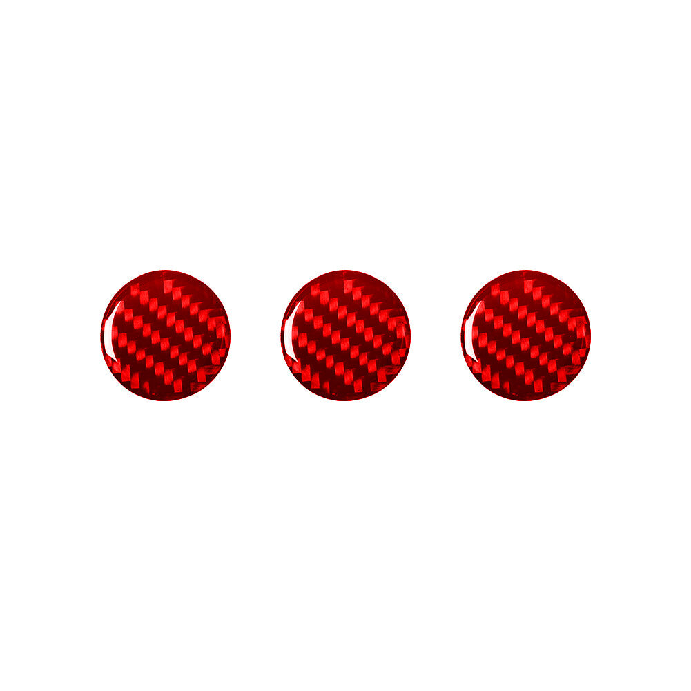 3Pcs Red Carbon Fiber Climate Control Buttons Trim For Land for Range Rover Sport