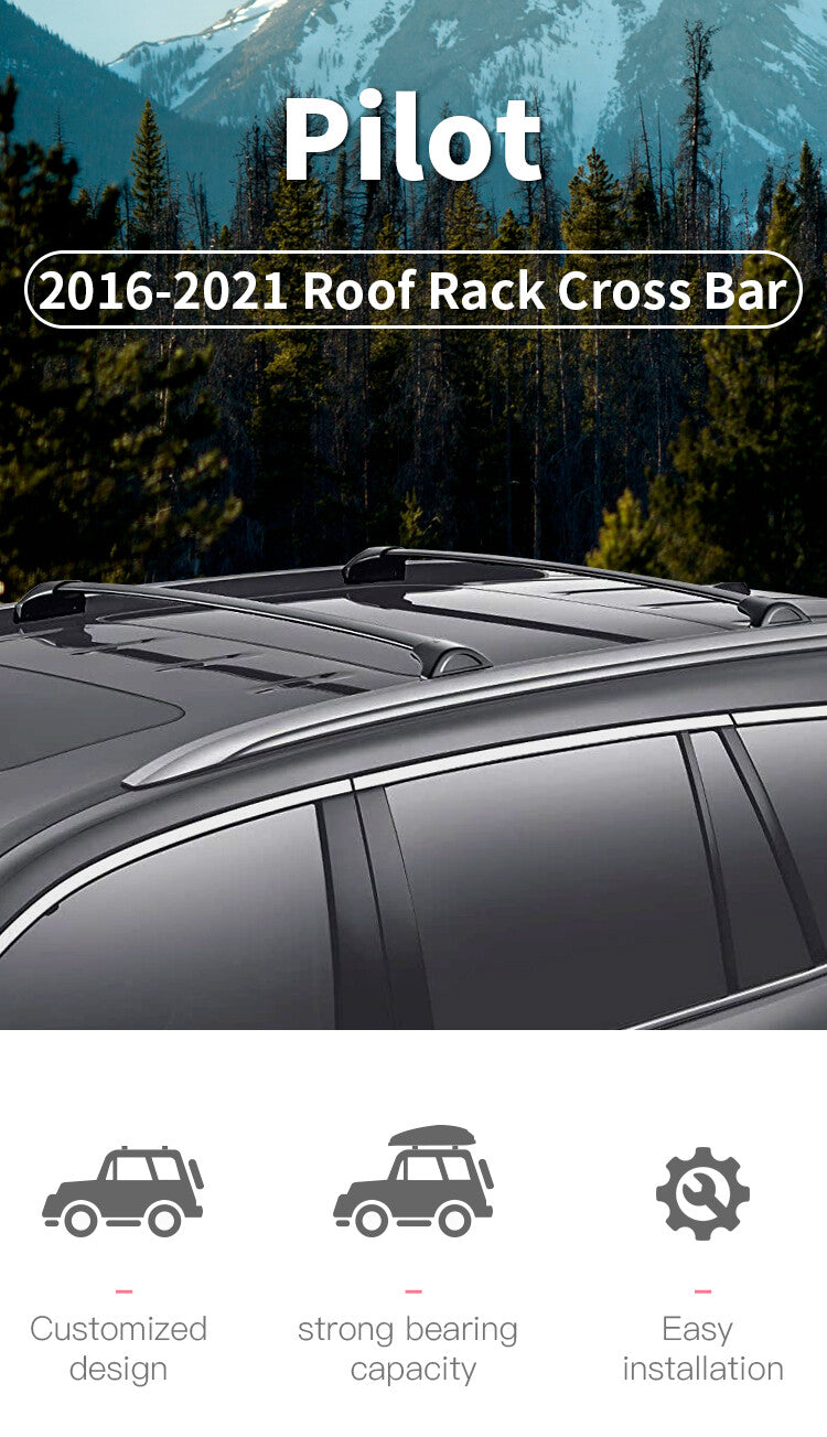 Aluminium Alloy Crossbar Roof Rack Crossbar Holder For 2016 -2021 for Honda Pilot