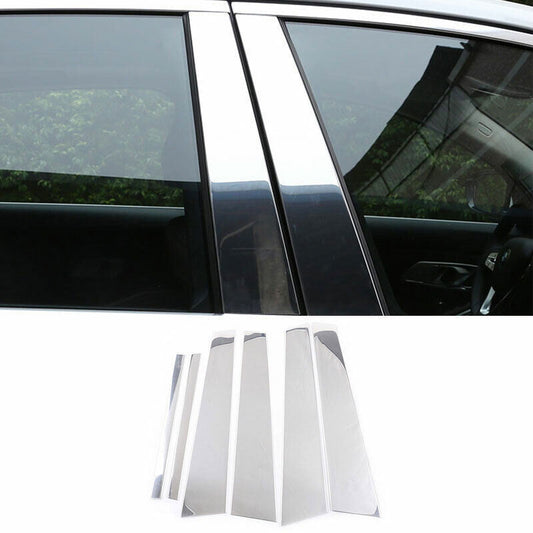 for BMW 3-Series G20 2019-23 Chrome Steel Window Post Pillar Molding Trim Strip