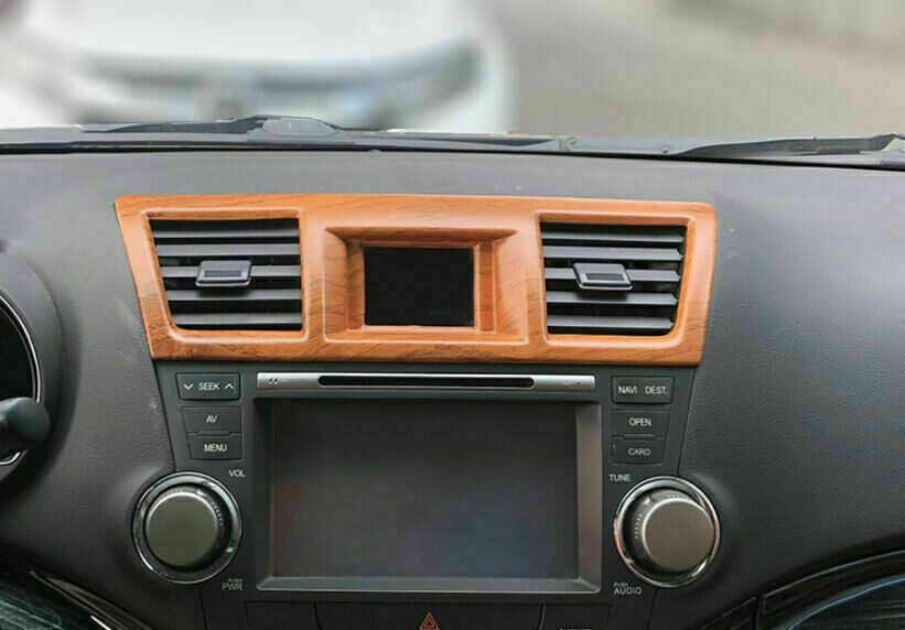 Wood Grain Dashboard Air Vent Outlet Cover Trim for Toyota Highlander 2008-2013