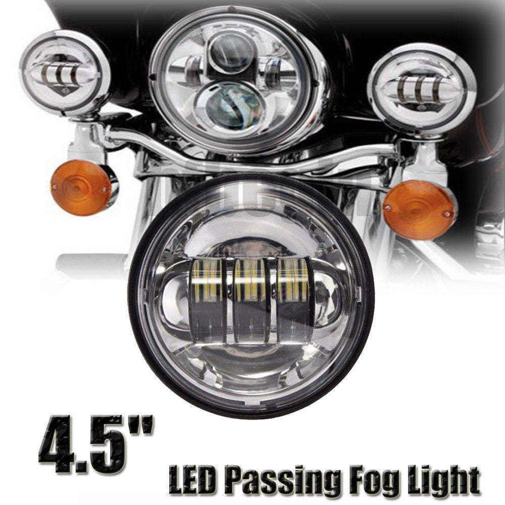 Motorcycle 4.5-inch fog lights with 6 LEDs for traffic assist, suitable for Harley-Davidson and for Honda .