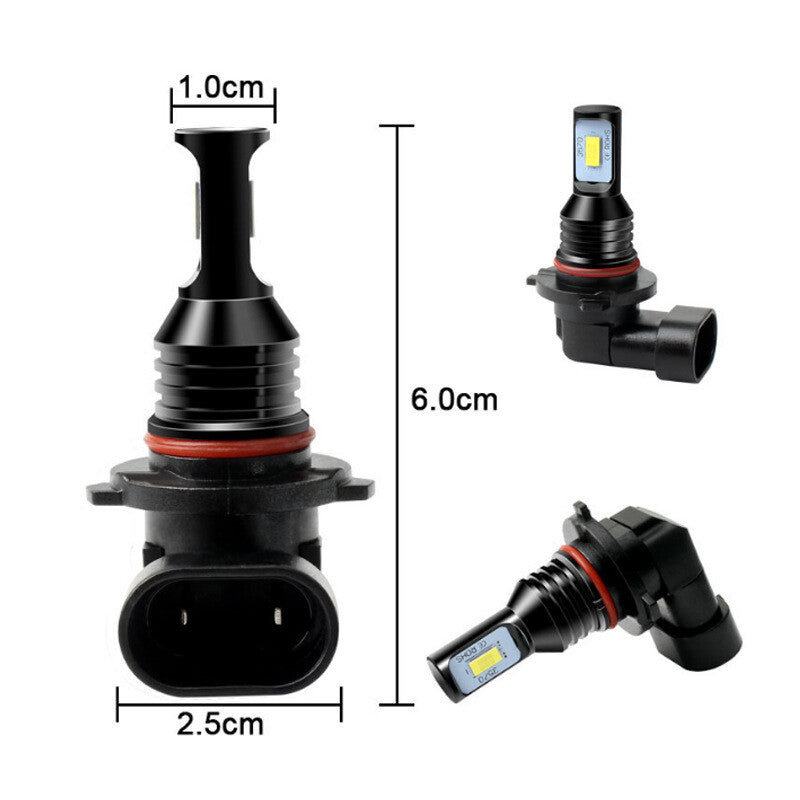 9005 9006 LED Headlights Kit Combo Bulbs 8000K High Low Beam Super White Bright
