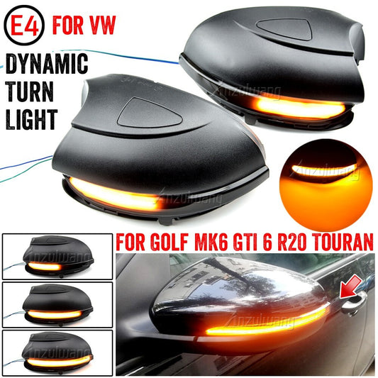 Dynamic Turn Signal Light for VW for Golf MK6 G-TI 6 R20 2008-2012 Touran 2011-2015