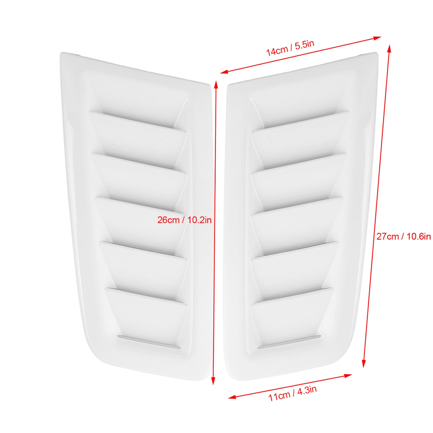 2Pcs Bonnet Air Vents Engine Hood Auto Exterior Parts For RS MK2