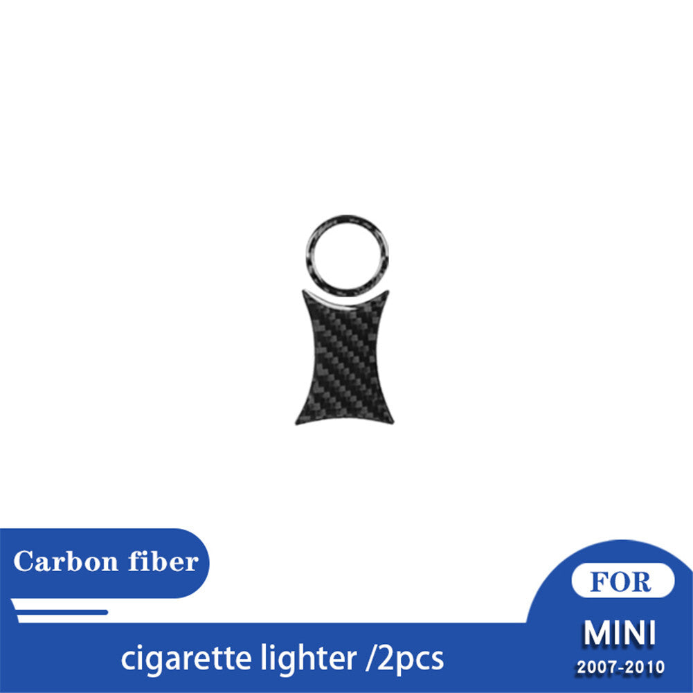 2X Carbon Fiber Cigarette Lighter Trim for BMW for MINI Cooper R56 R57 2007-10