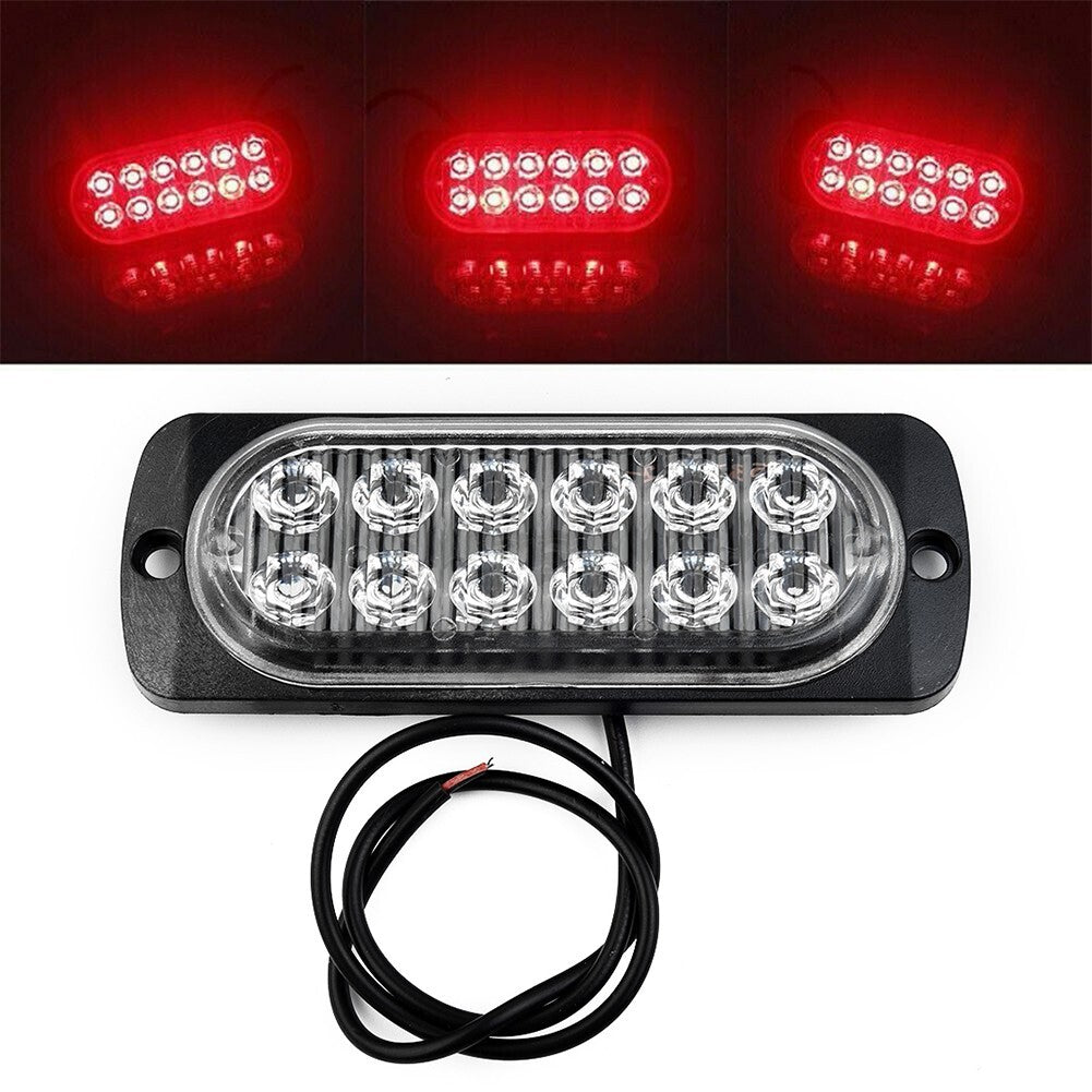 2-piece rear red fog lights, 12/24 volts, universal truck, van, and bus cab lights.