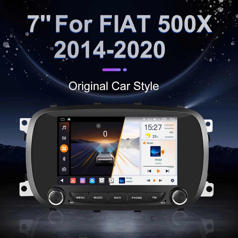 for Fiat 500X 2014-2020 GPS CarPlay Car Radio 4G Stereo Multimidia Player Screen