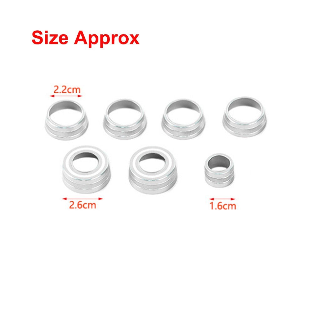 7PCS Dashboard Air Vent Outlet Knob Cover Trim Ring for Chevrolet Camaro 2017-23