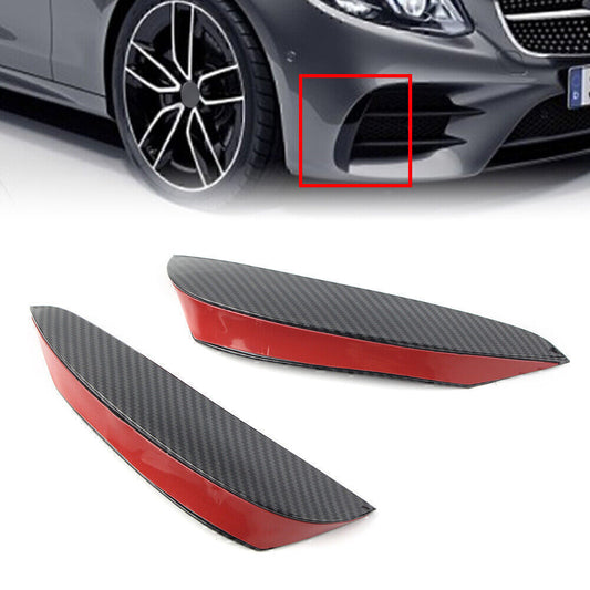 for Mercedes-Benz E W213 Sport Carbon fiber pattern Bumper Canards Vent Flap