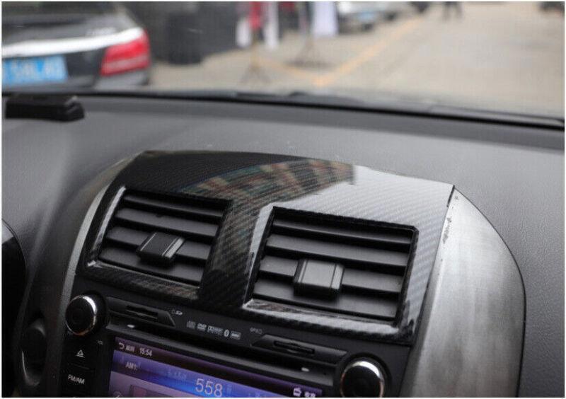 for Toyota RAV4 2006-12 Carbon Fiber Central Air Vent Outlet Frame cover Trim 1X