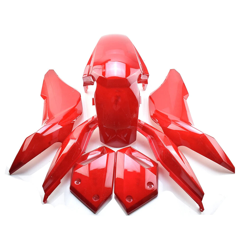 for Honda MSX125 2017- 2000 GROM125 COMPLETE Fairing Set Red TRIM PLASTIC