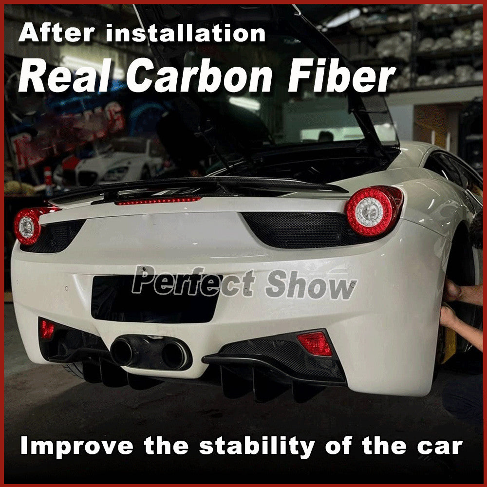 Fit for Ferrari 458 Italia Coupe 2010-2015 REAL Carbon Rear Trunk Spoiler Wing