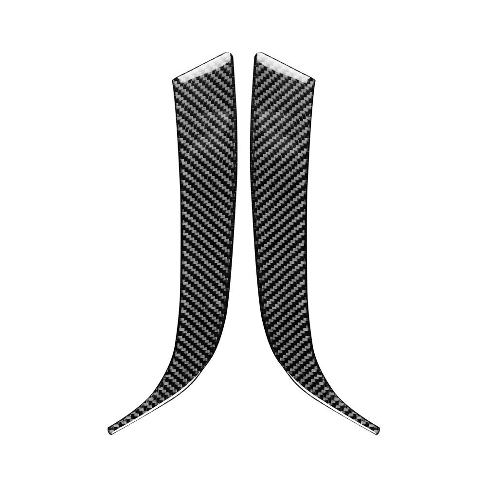 2Pcs Carbon Fiber Front Fog Light Strip Frame Trim for Porsche Macan 2015-2017